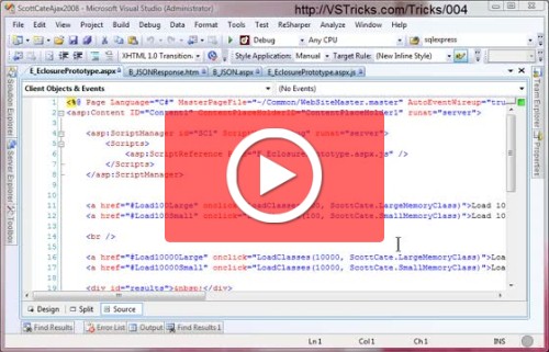 #004 Window Splitting in Visual Studio